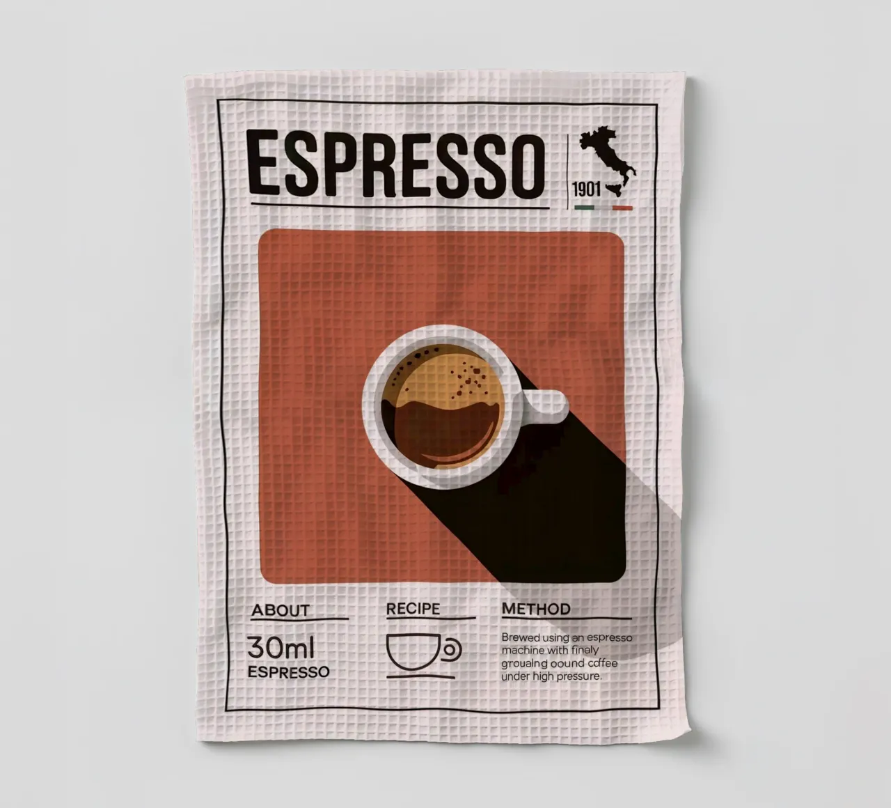 ESPRESSO canovaccio da cucina da Rick Thompson
