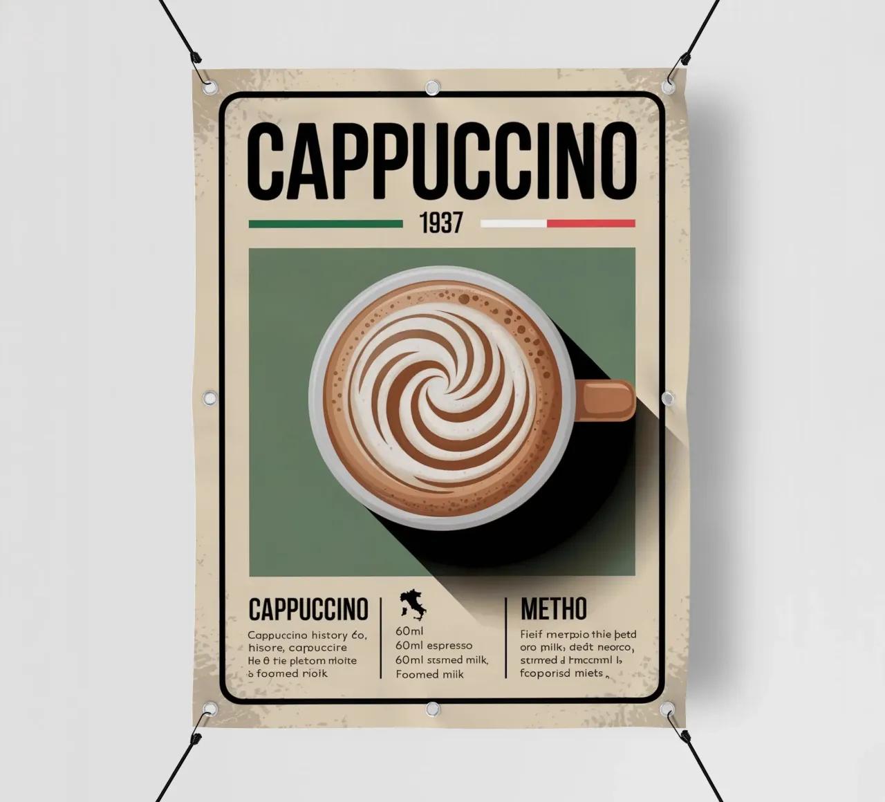 CAPPUCCINO telo in pvc da Rick Thompson