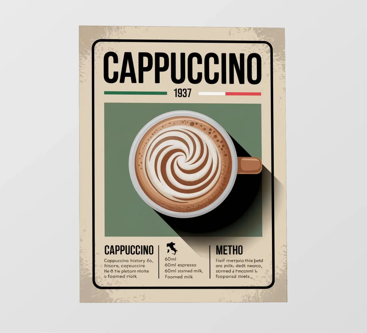 CAPPUCCINO telo in pvc da Rick Thompson