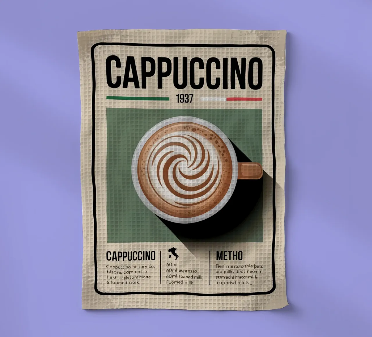 CAPPUCCINO canovaccio da cucina da Rick Thompson