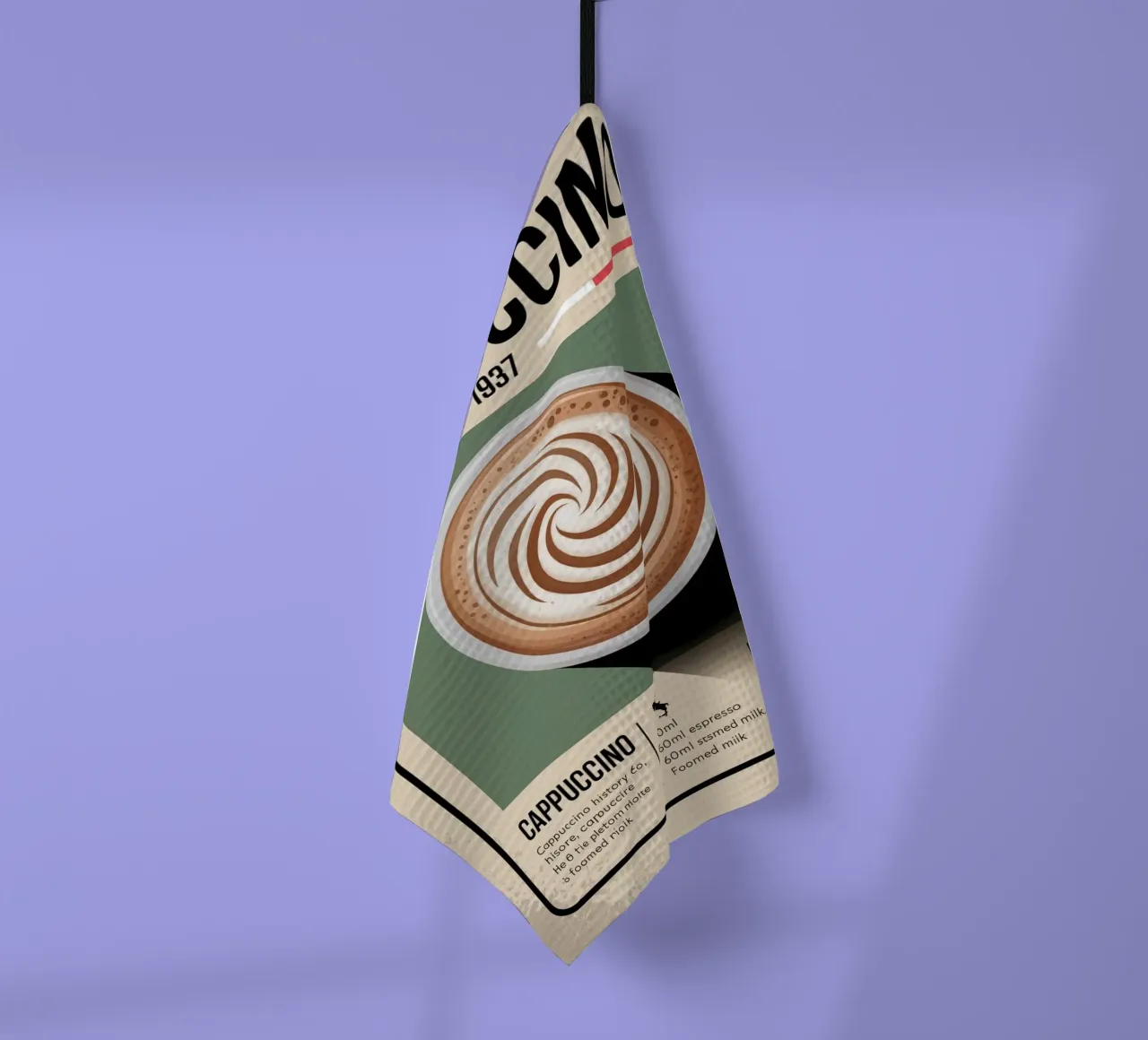 CAPPUCCINO canovaccio da cucina da Rick Thompson