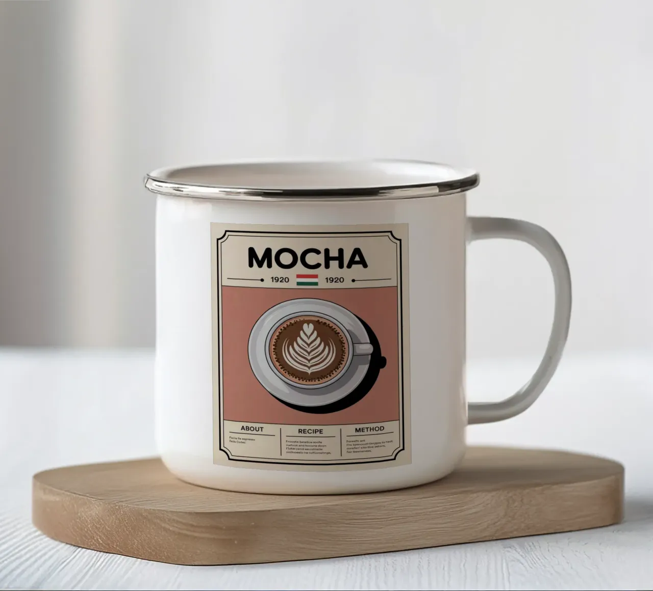 MOCHA emaille mok van Rick Thompson