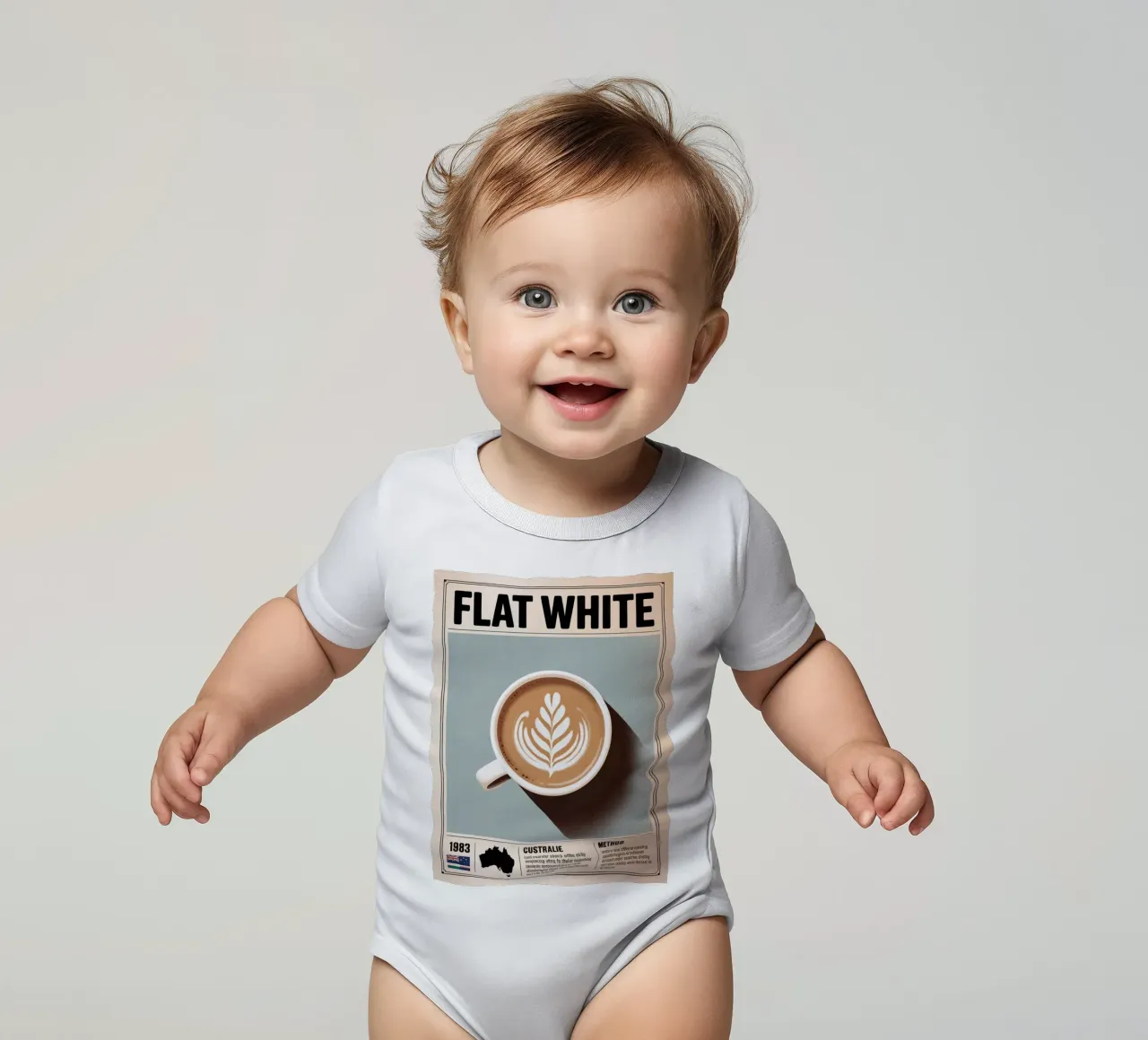 BIANCO PIATTO body neonato maniche corte da Rick Thompson
