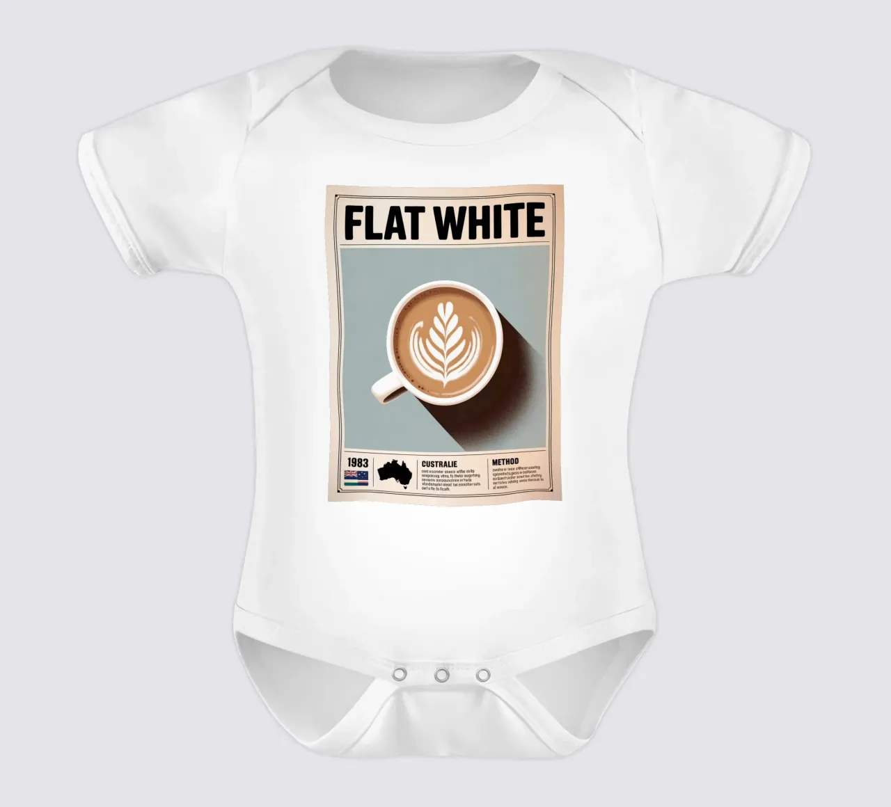 BIANCO PIATTO body neonato maniche corte da Rick Thompson