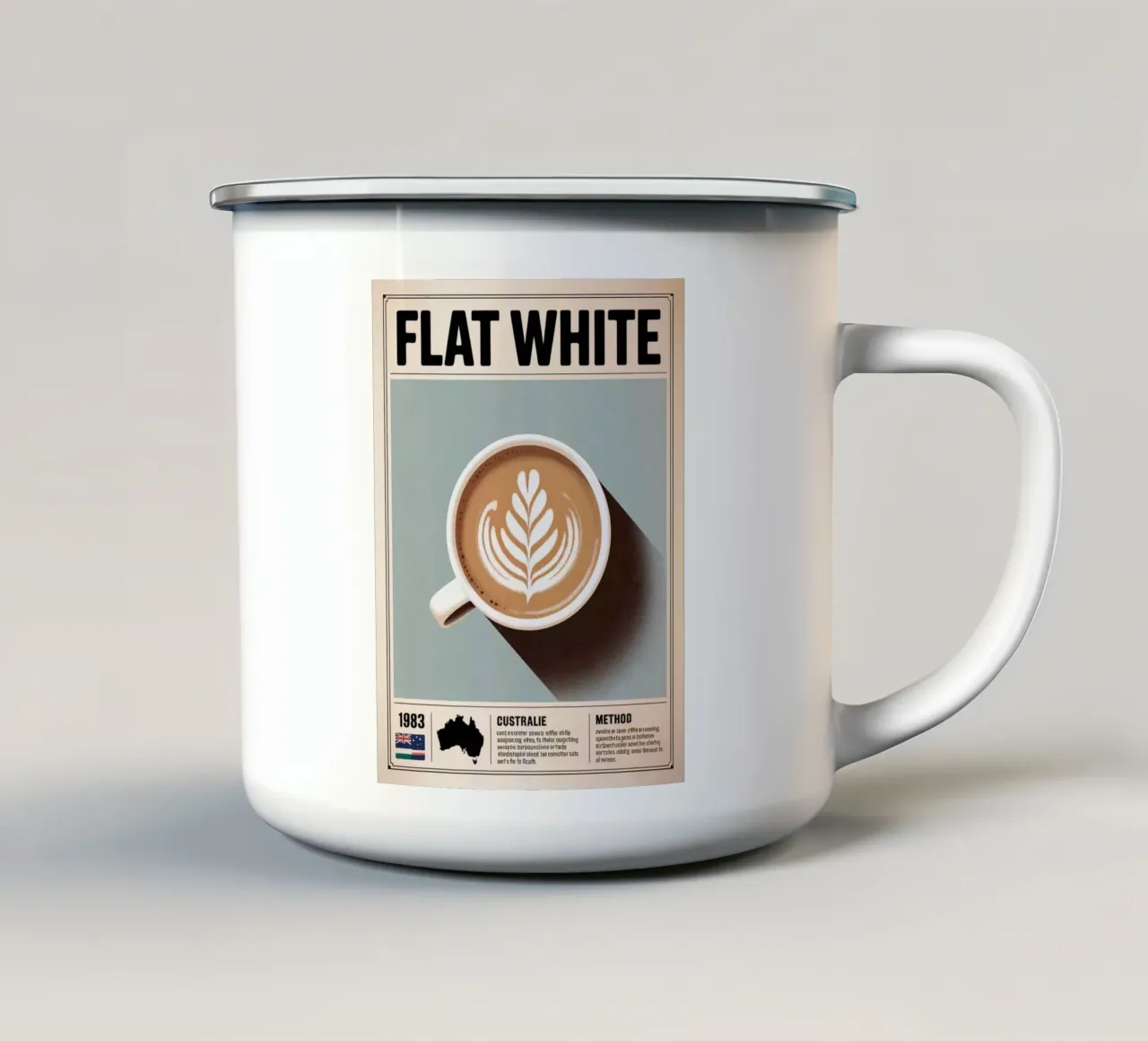 BIANCO PIATTO tazza in smalto da Rick Thompson