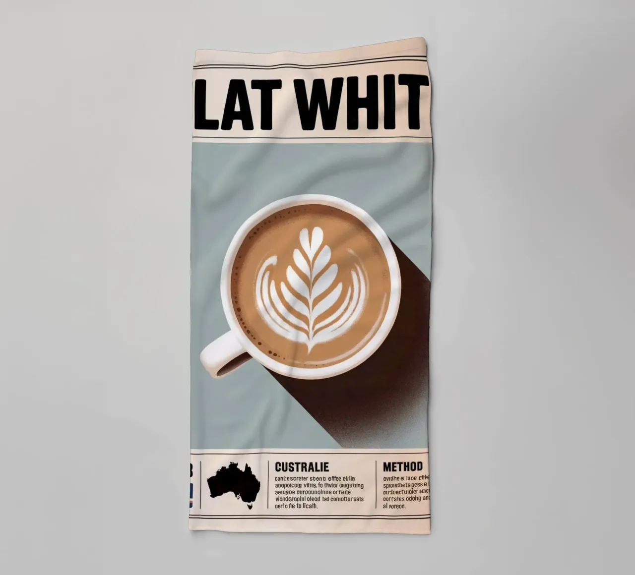 FLAT WHITE Handtuch von Rick Thompson
