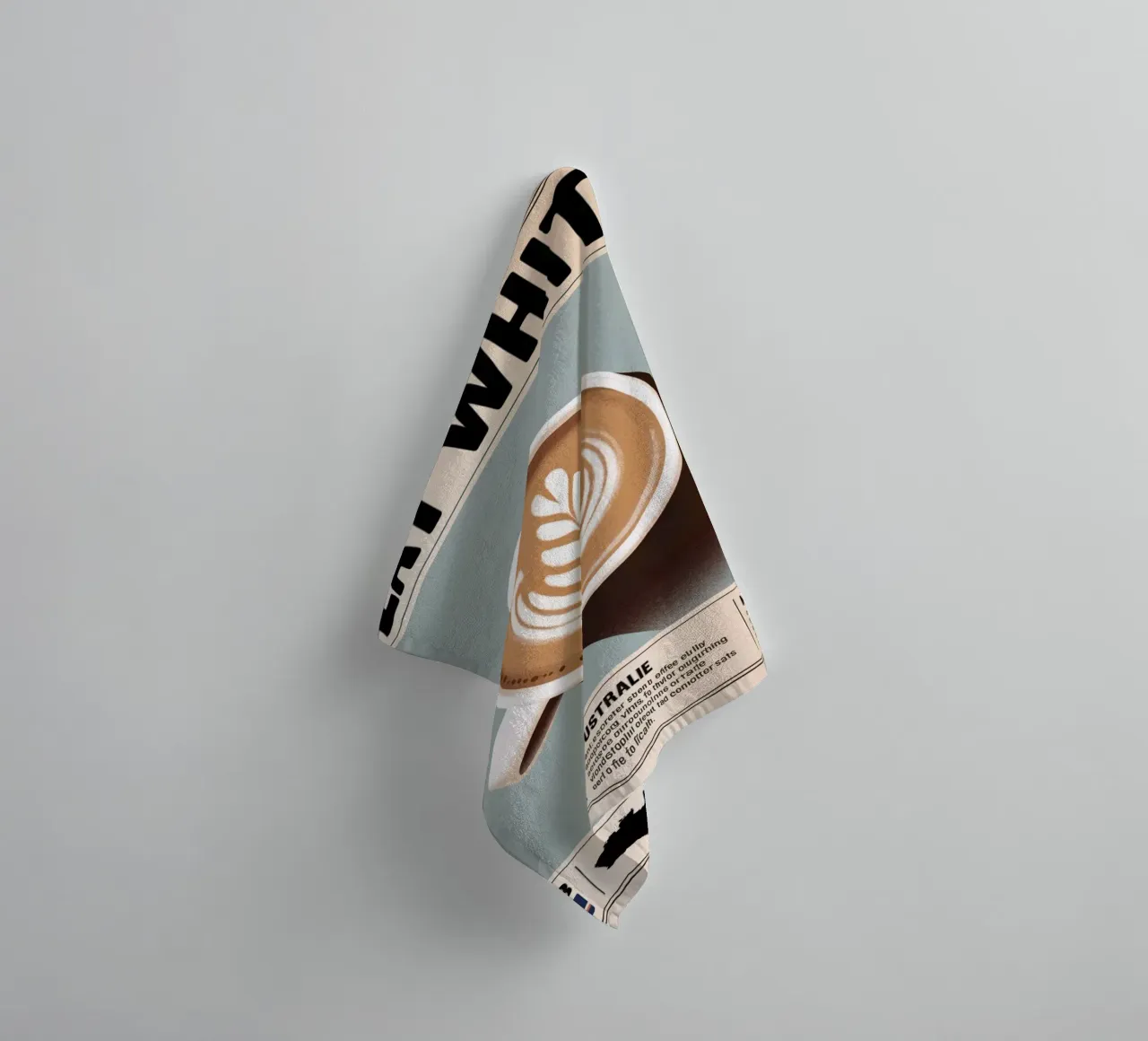 FLAT WHITE Handtuch von Rick Thompson