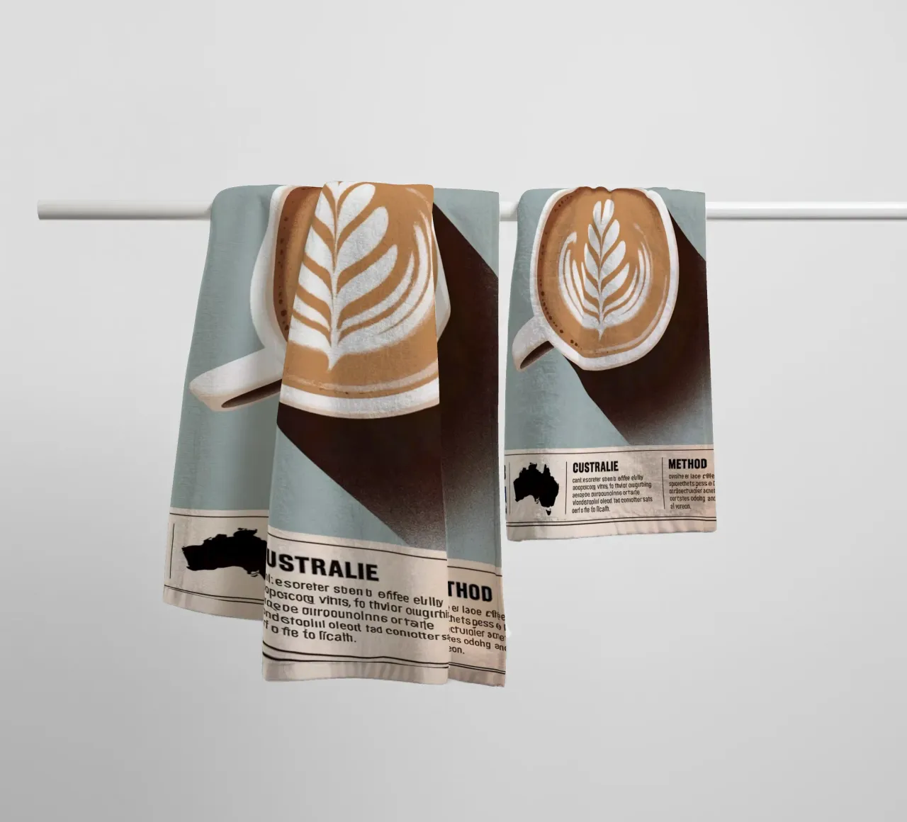 FLAT WHITE Handtuch von Rick Thompson
