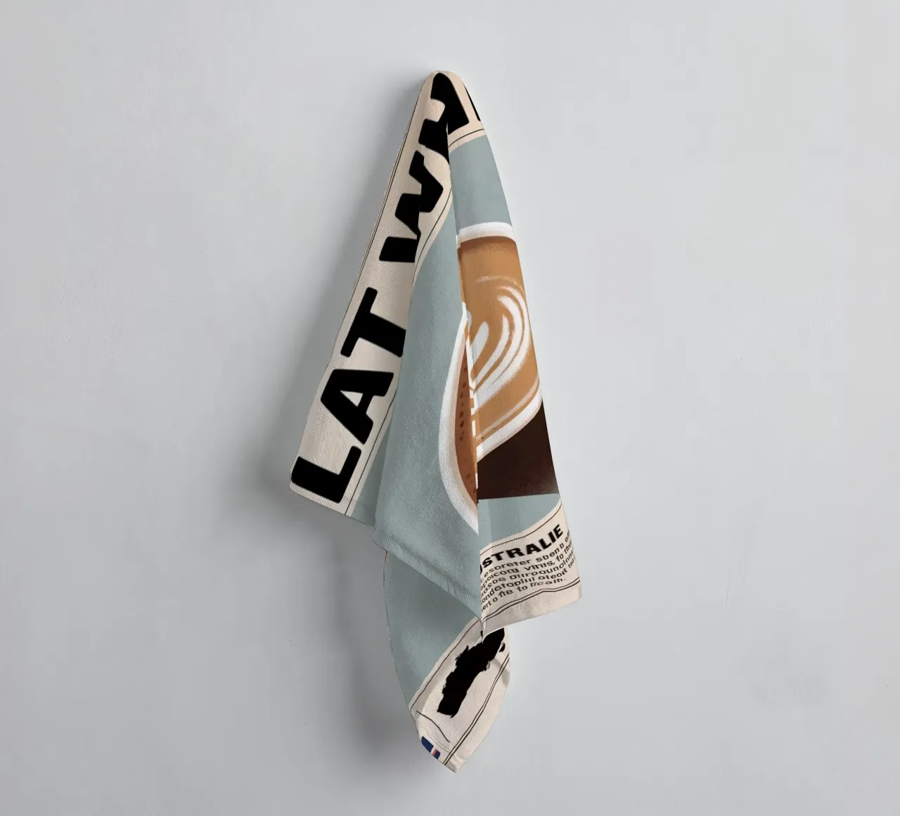 FLAT WHITE Handtuch von Rick Thompson