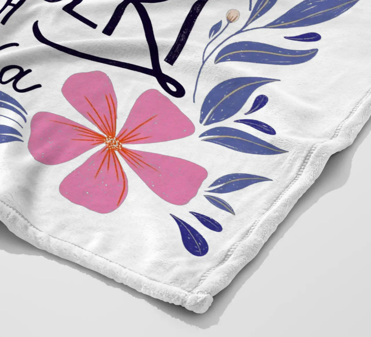 Smile and the world will change. A saying from Buddha fleece blanket by CalliLetters