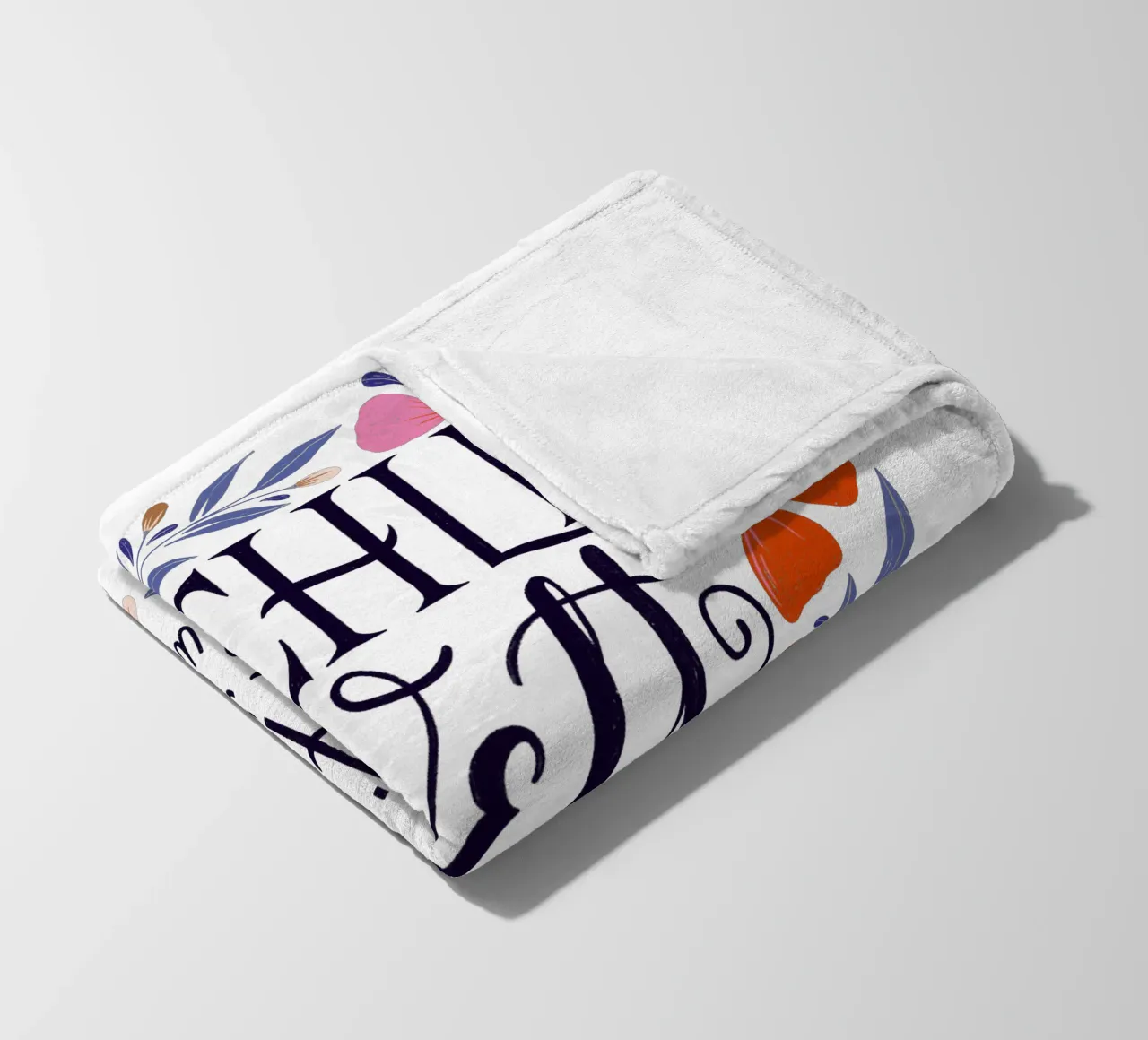 Smile and the world will change. A saying from Buddha fleece blanket by CalliLetters