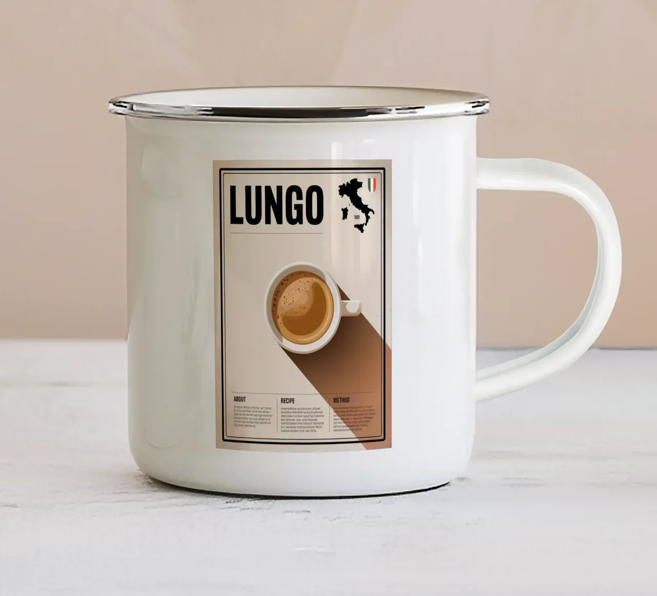 LUNGO tazza in smalto da Rick Thompson