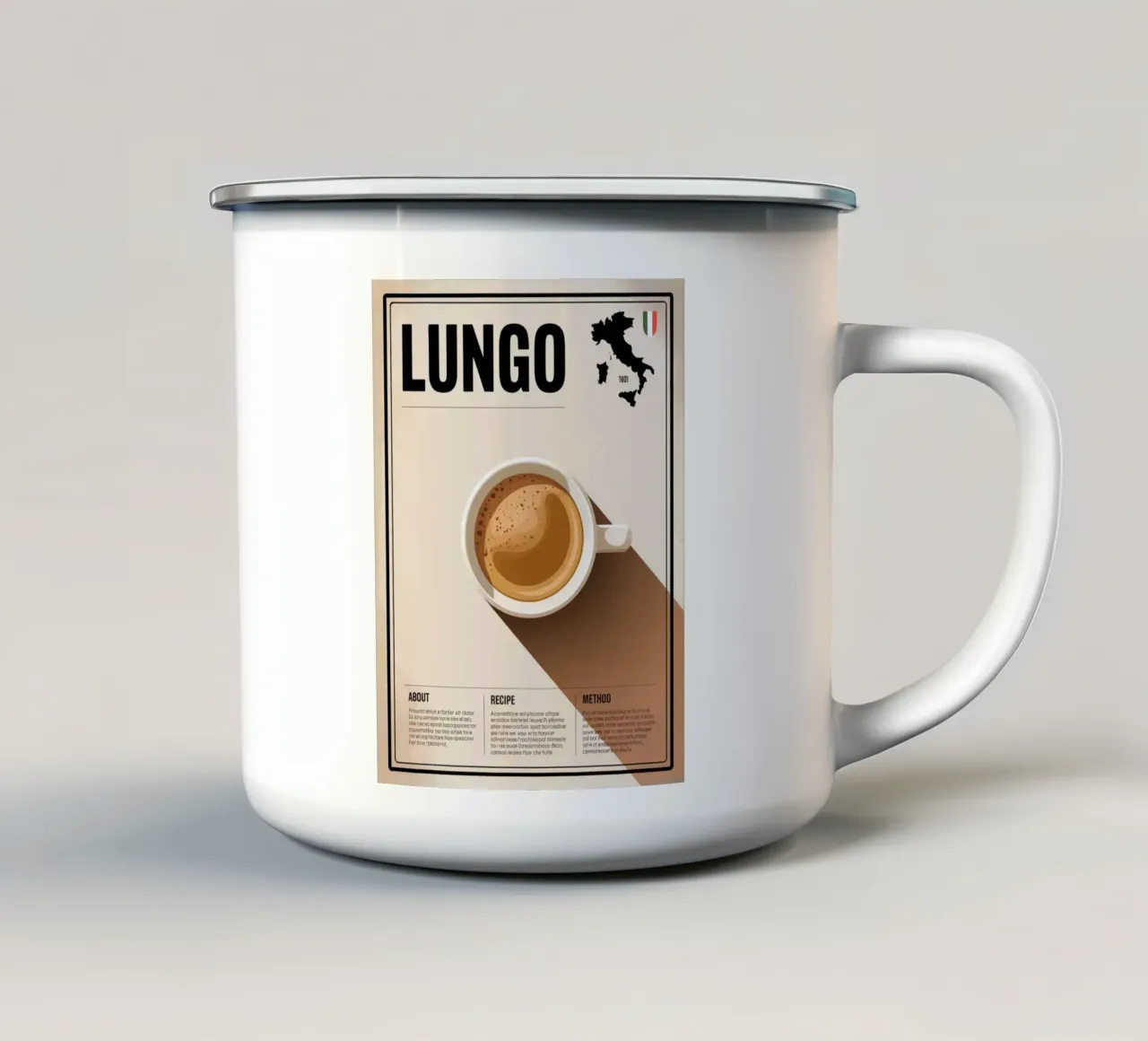 LUNGO tazza in smalto da Rick Thompson