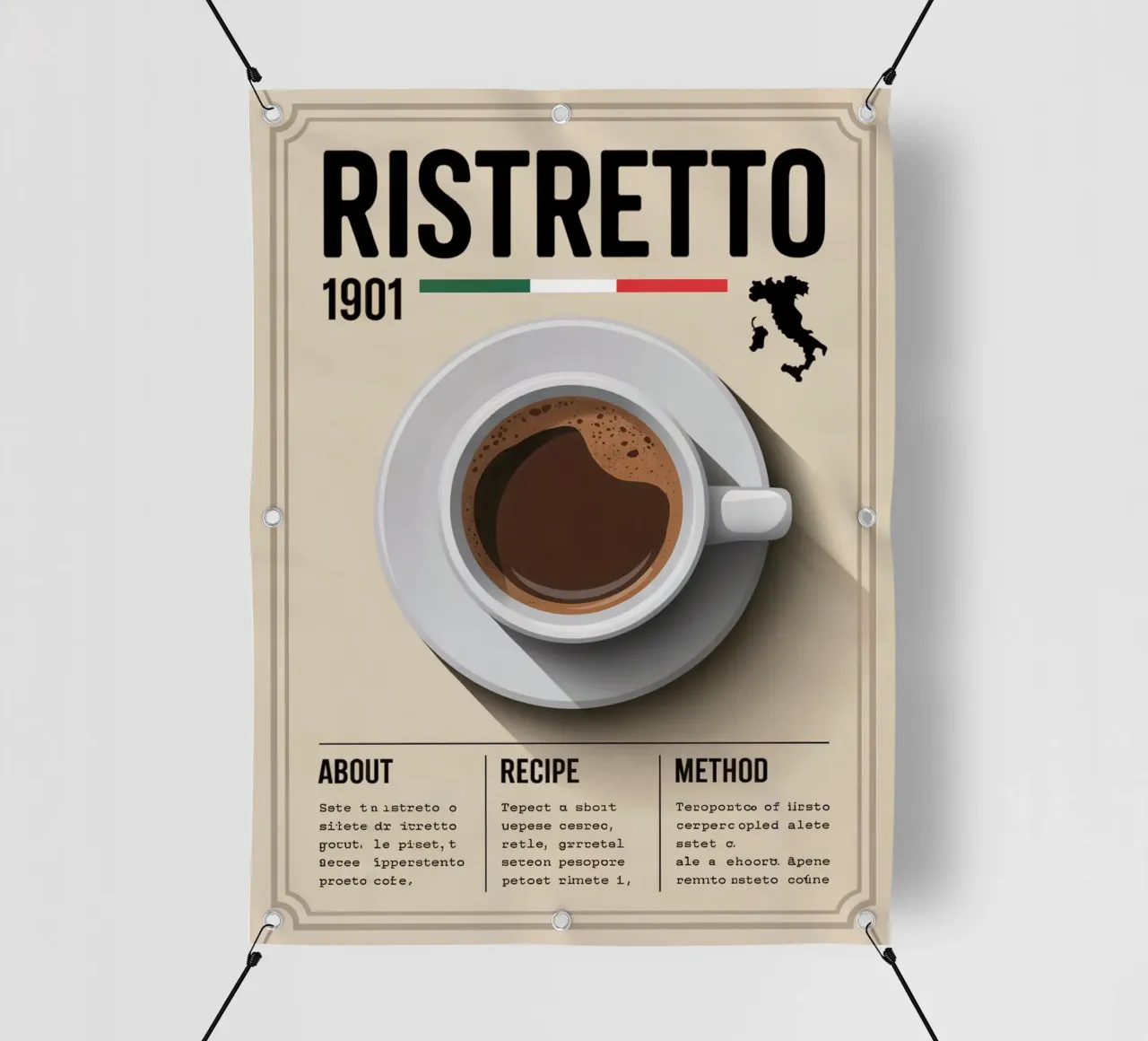RISTRETTO telo in pvc da Rick Thompson