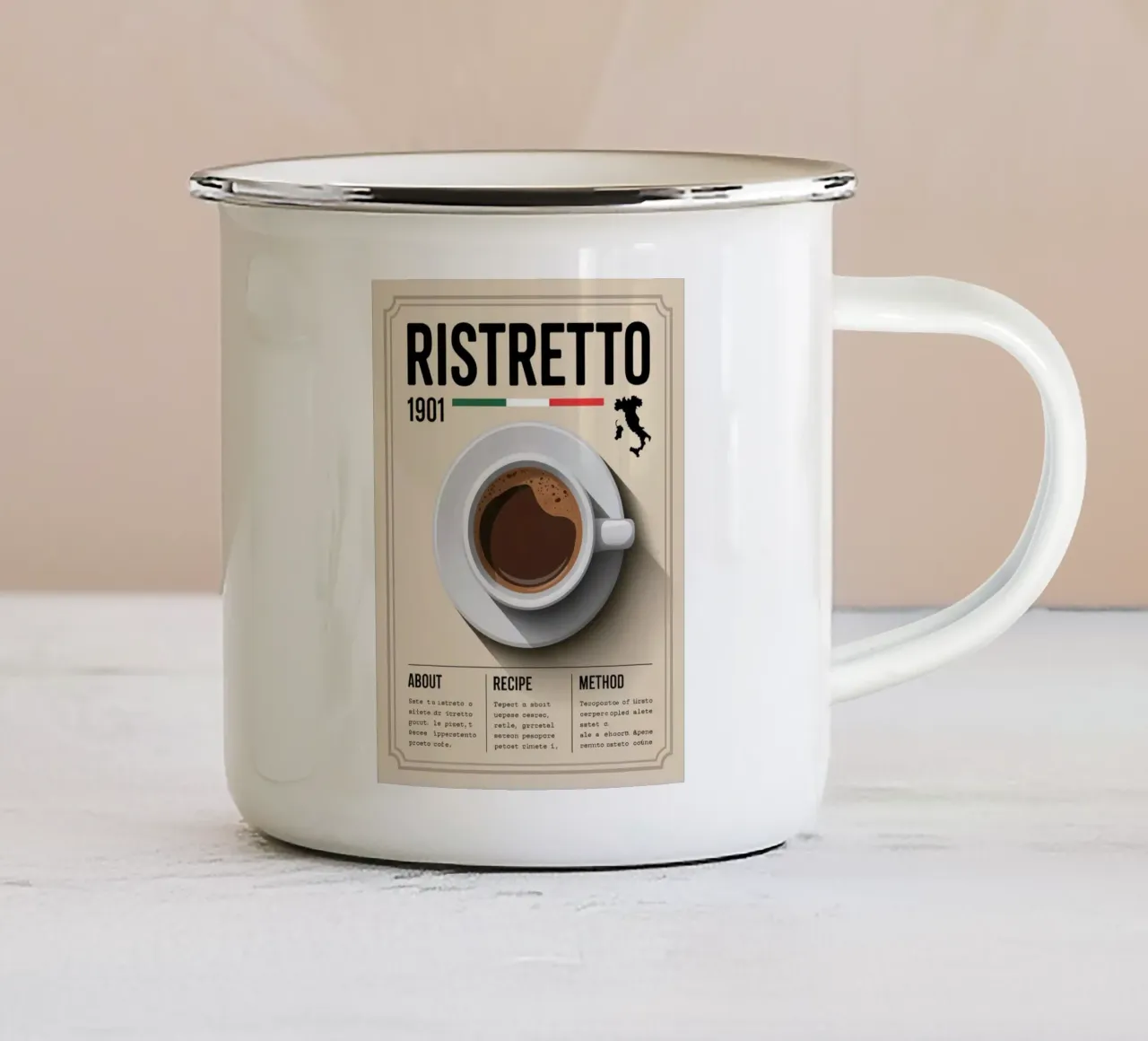RISTRETTO tazza in smalto da Rick Thompson