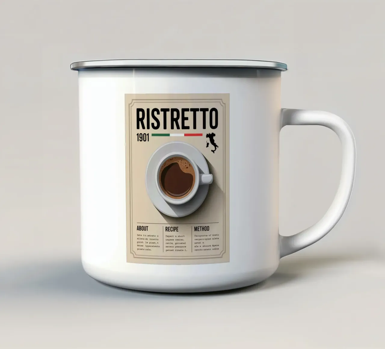 RISTRETTO tazza in smalto da Rick Thompson
