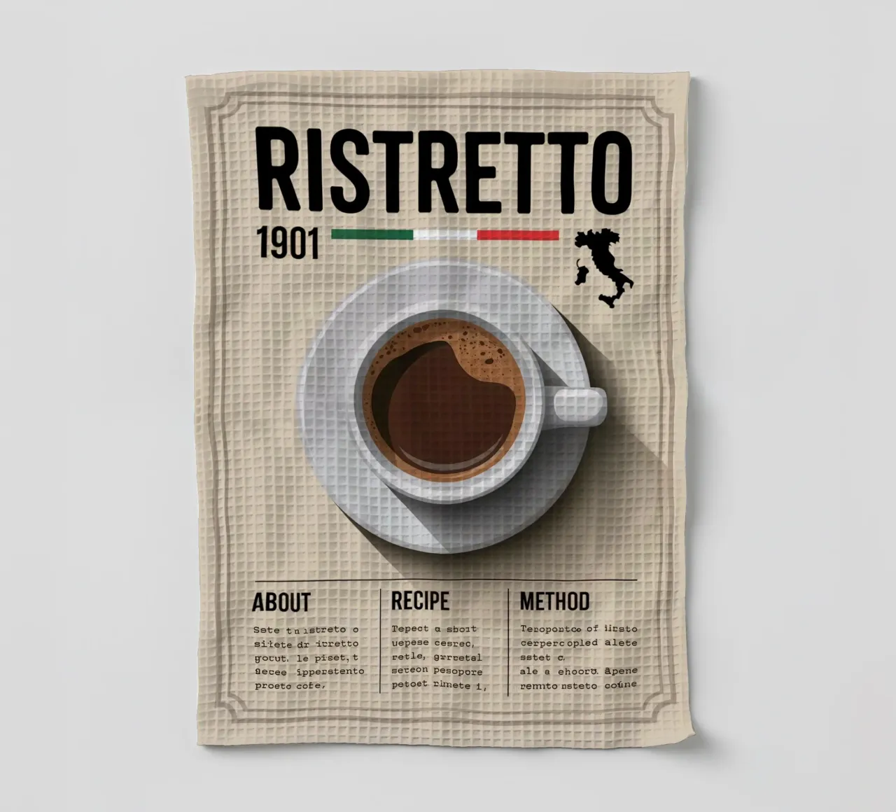 RISTRETTO canovaccio da cucina da Rick Thompson