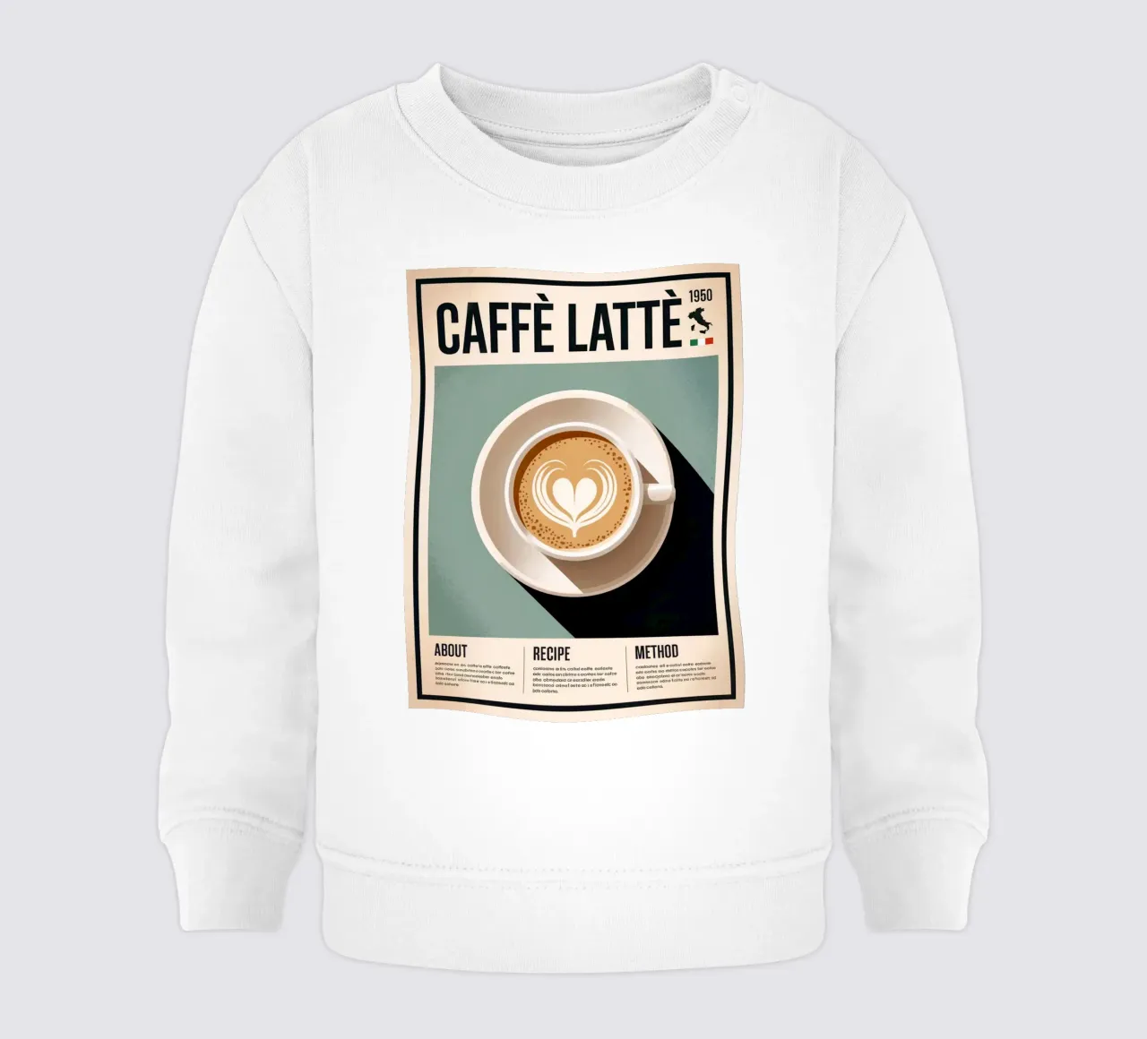 LATTE felpa neonato da Rick Thompson