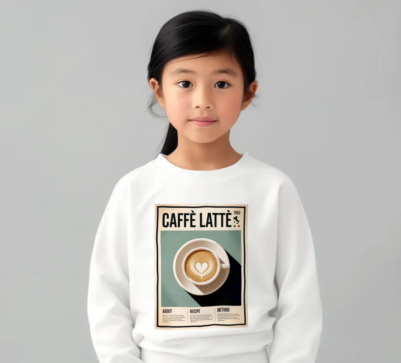LATTE felpa bambino da Rick Thompson