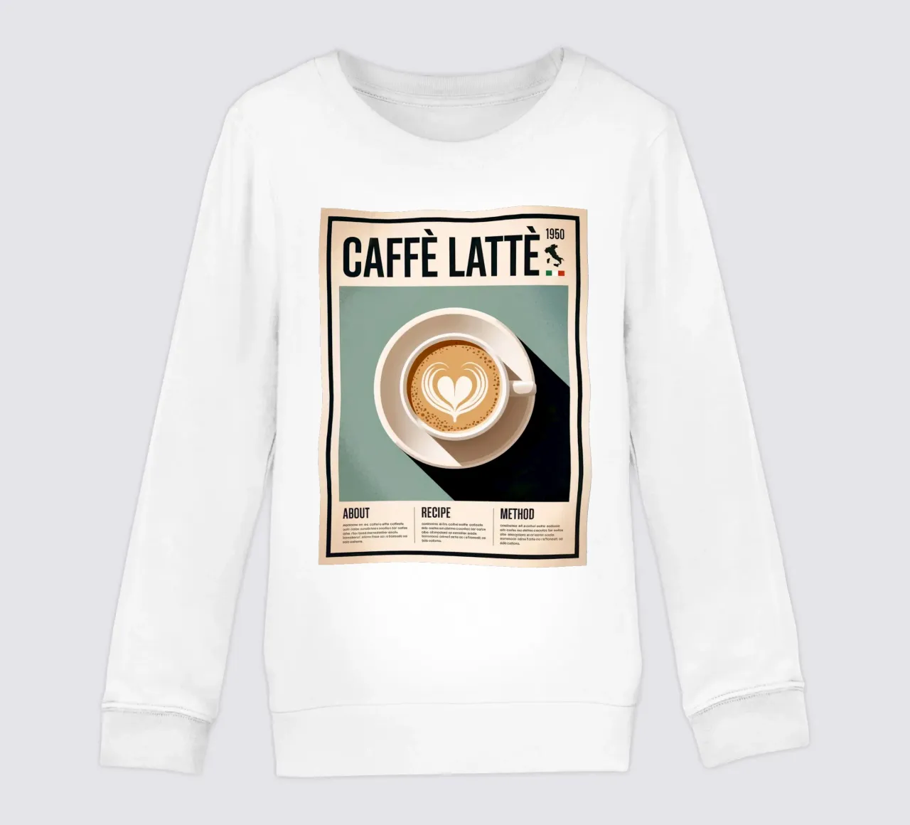 LATTE felpa bambino da Rick Thompson