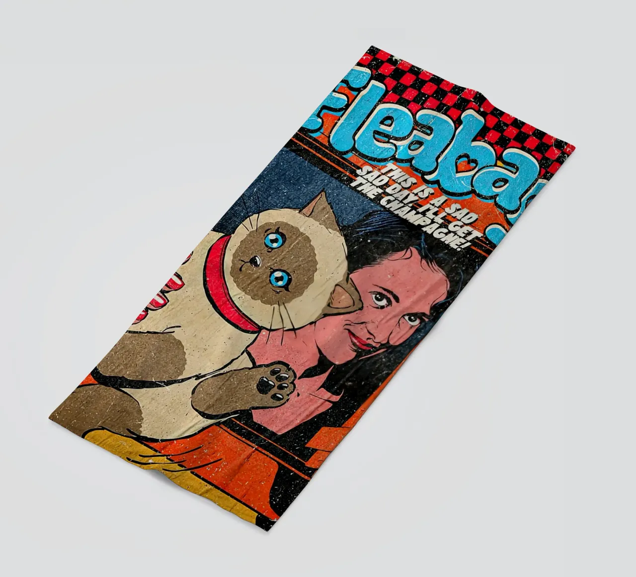 This Is A Sad Day Fleabag And Cat Poster telo mare da JAMYETY