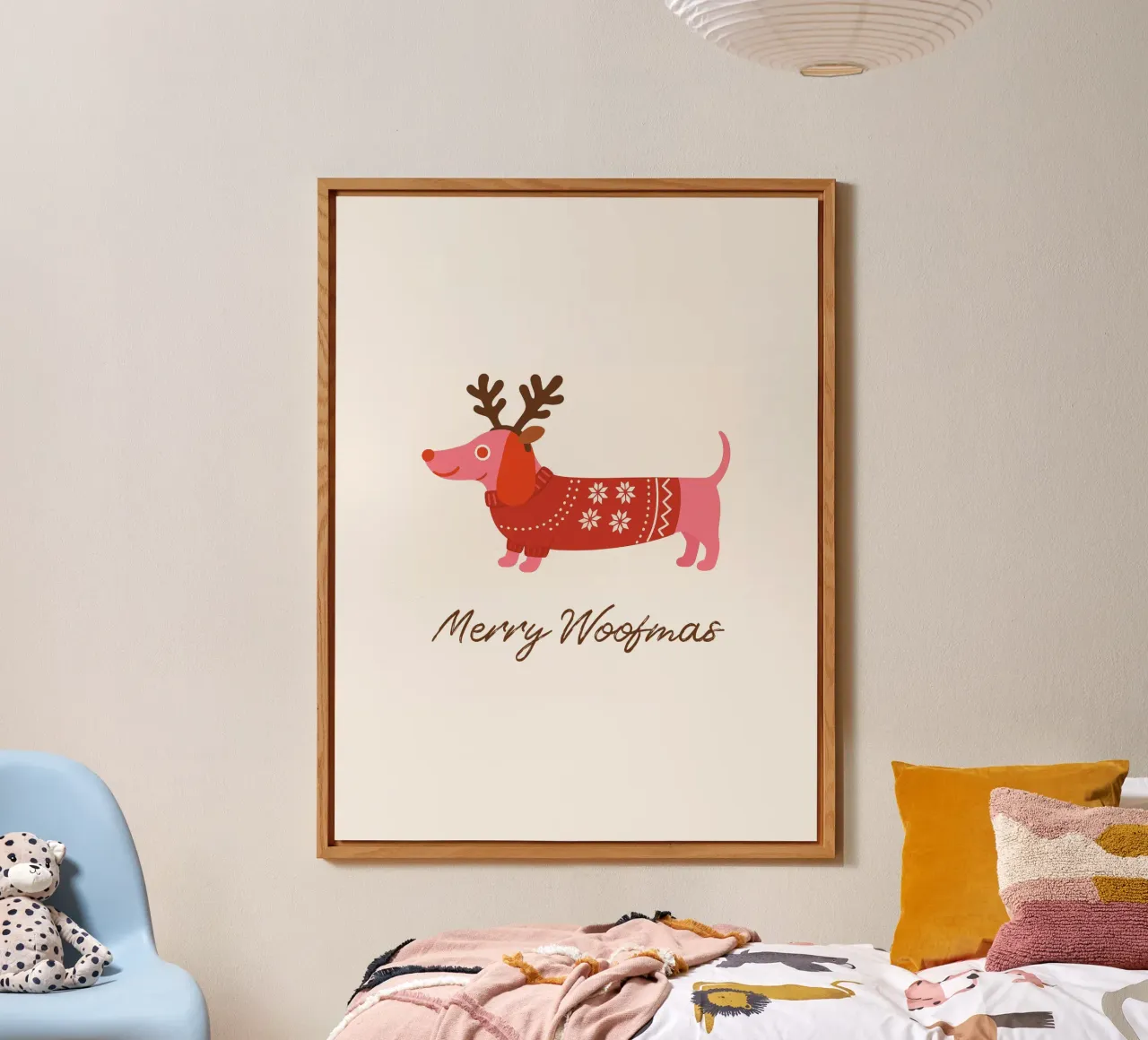 Merry Woofmas alluminio dibond da Made in Bavaria