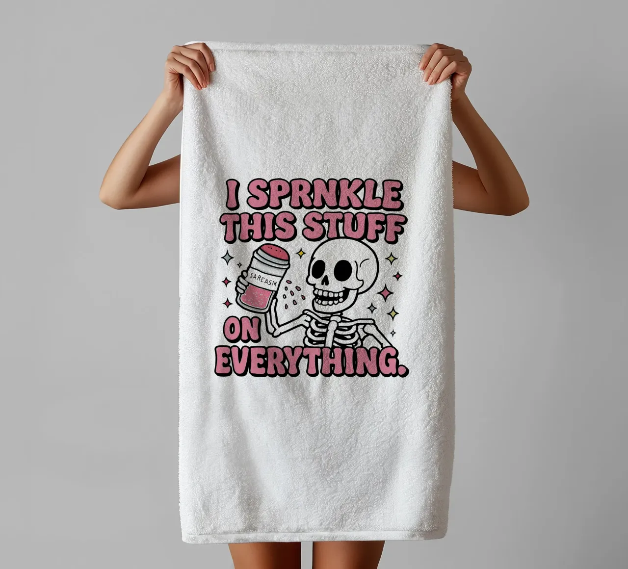 Skeleton Shines towel by TeeLab