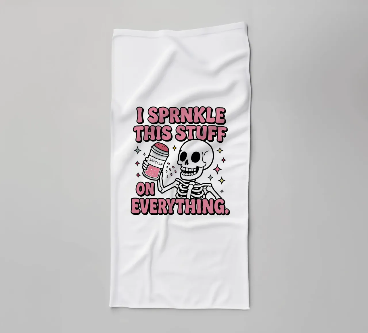 Skeleton Shines towel by TeeLab