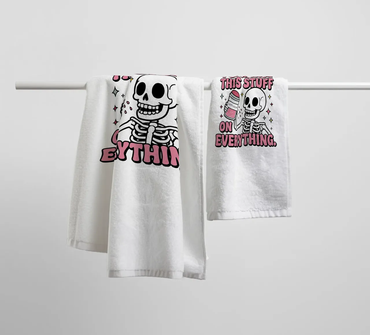 Skelet schittert badhanddoek van TeeLab