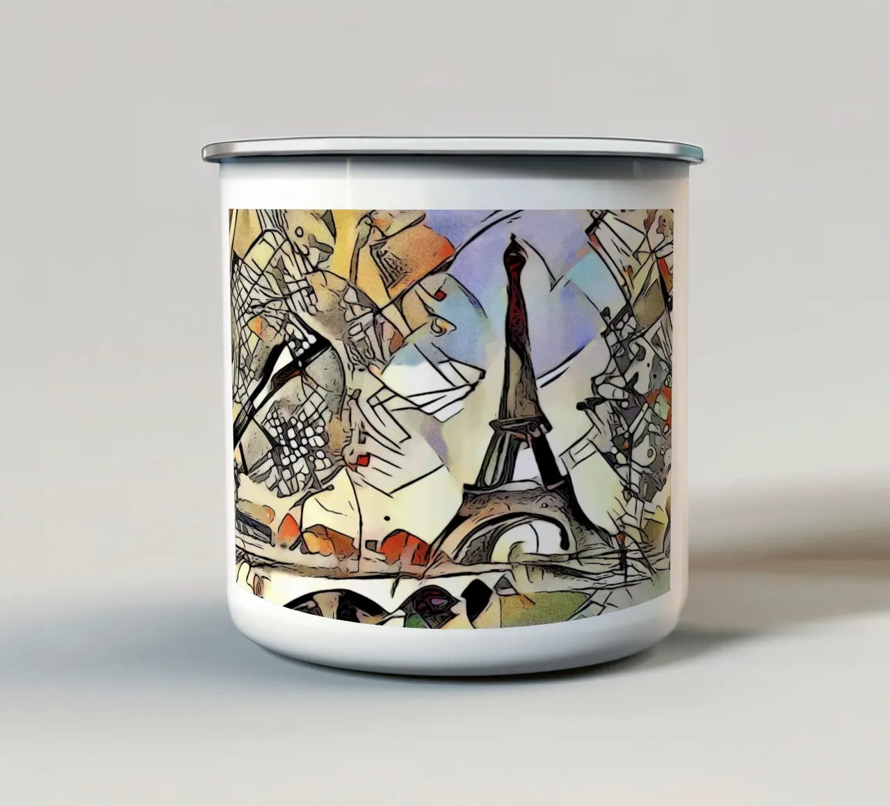 Kandinsky incontra Parigi #2 tazza in smalto da ZAMART