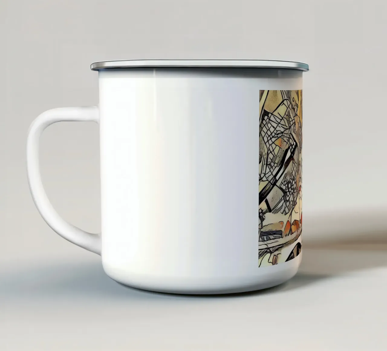 Kandinsky incontra Parigi #2 tazza in smalto da ZAMART