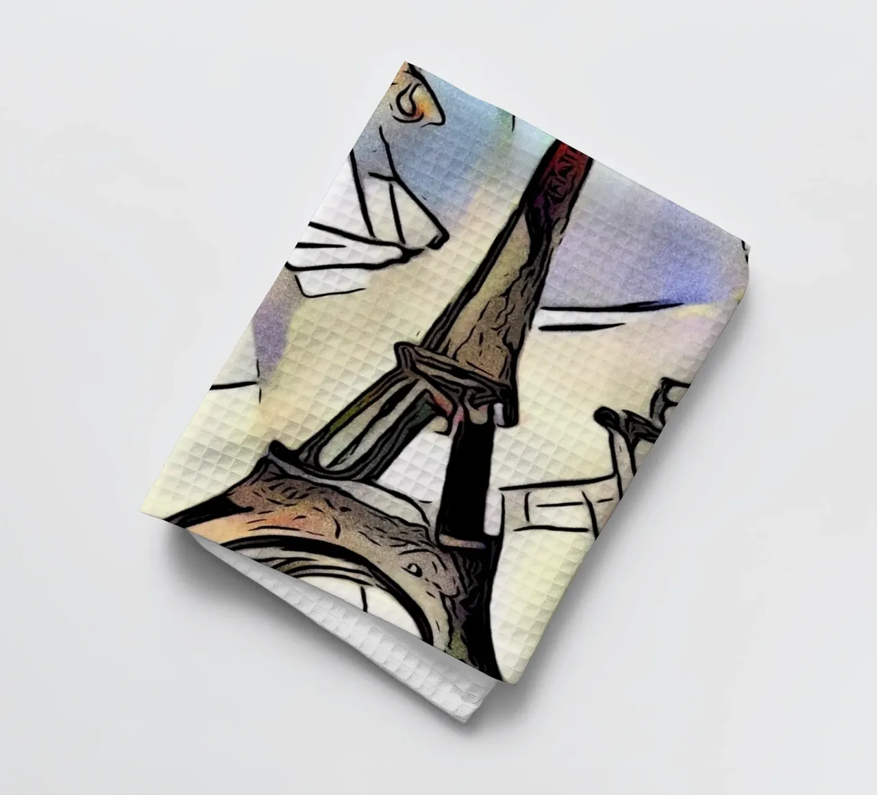 Kandinsky meets Paris #2 tea towel by ZAMART