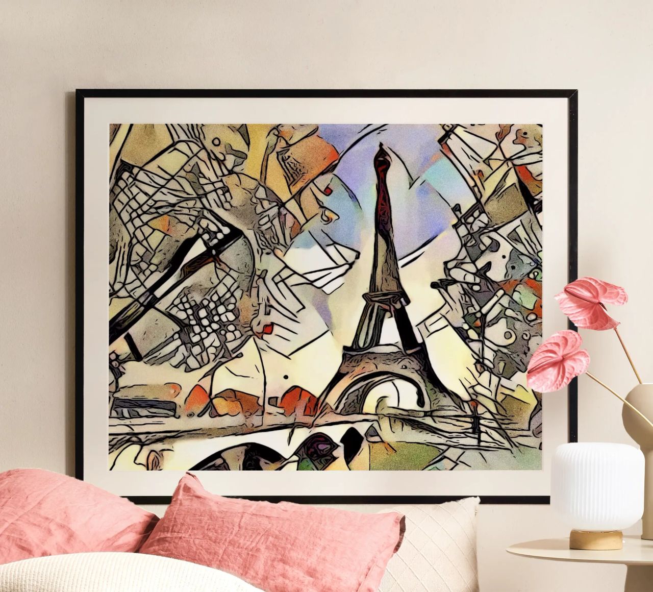 Kandinsky trifft Paris #2 Poster von ZAMART