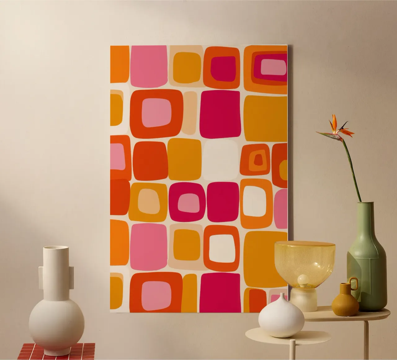 70er Jahre Design | Zeitlos neu interpretiert Leinwand von Autofocus