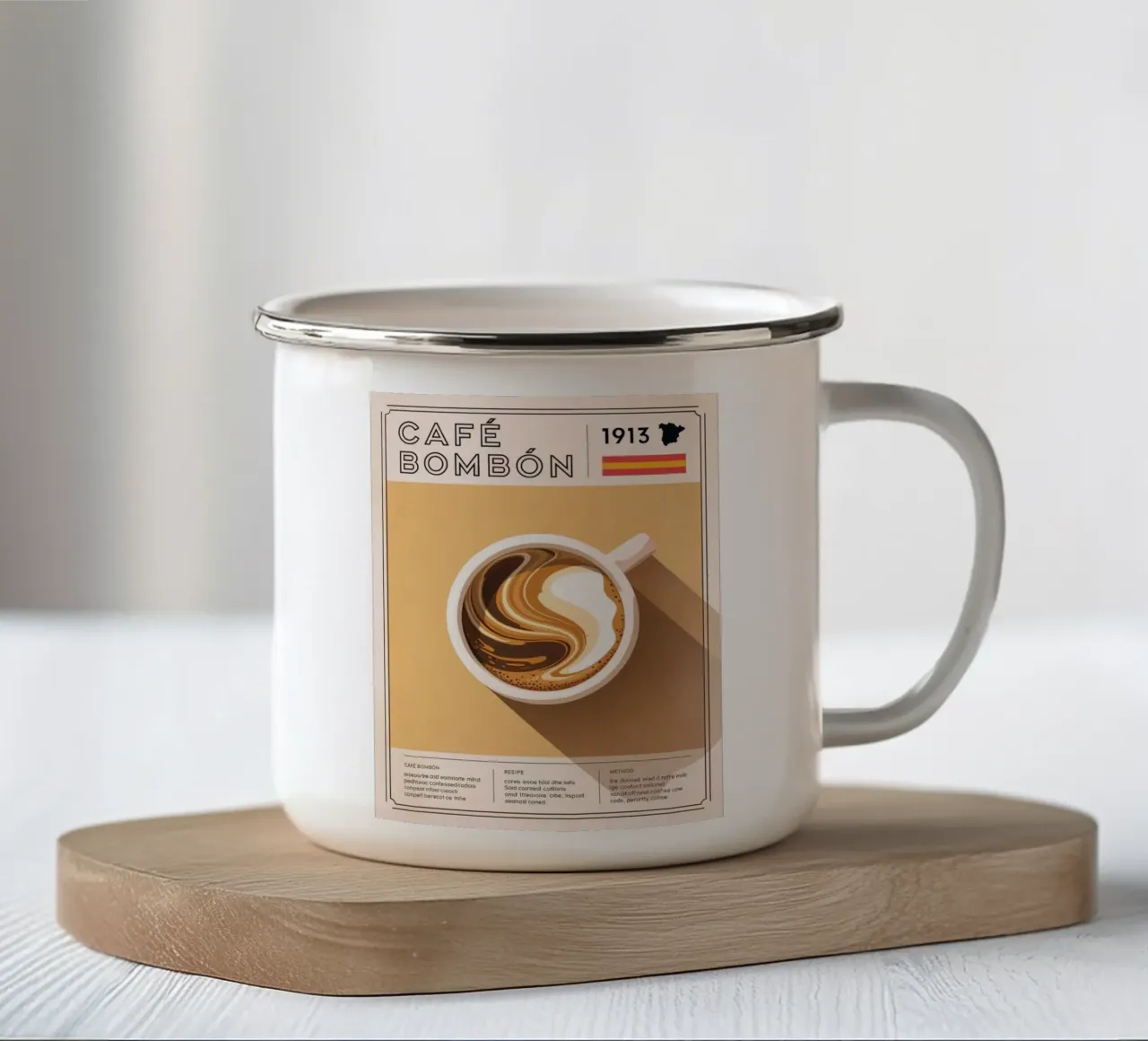 BOMBONE tazza in smalto da Rick Thompson