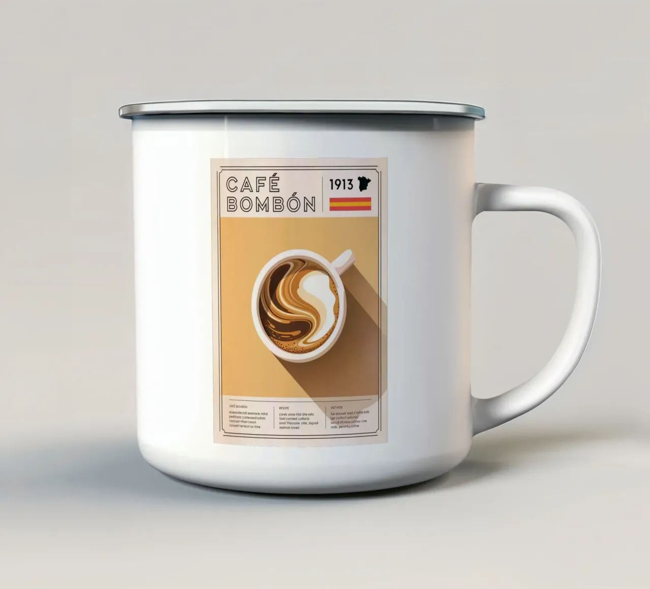 BOMBONE tazza in smalto da Rick Thompson