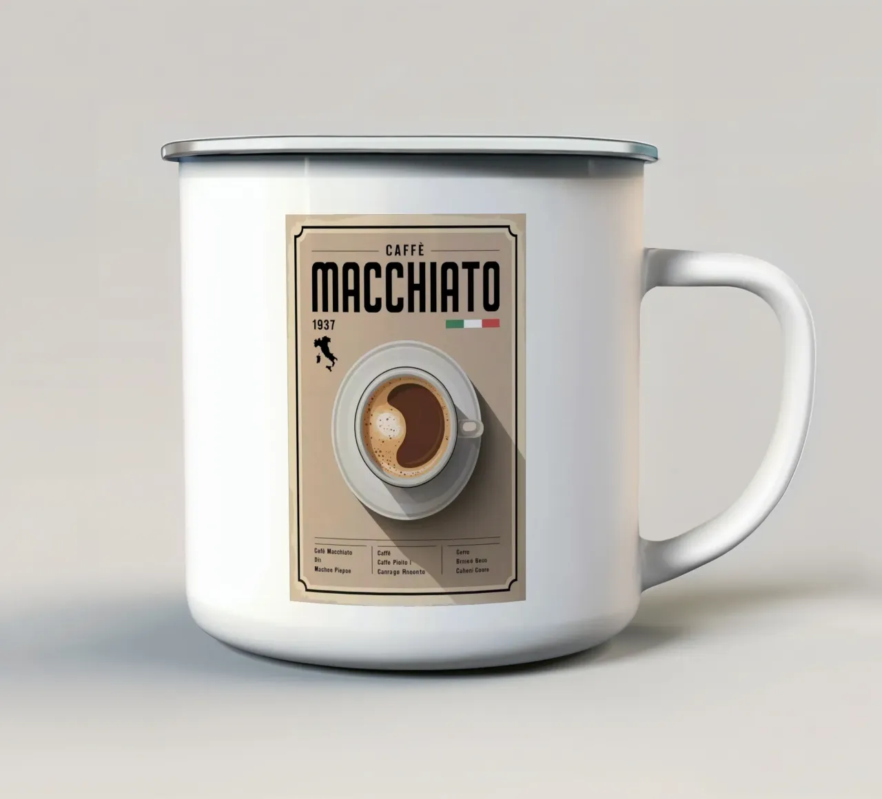 MACCHIATO tazza in smalto da Rick Thompson