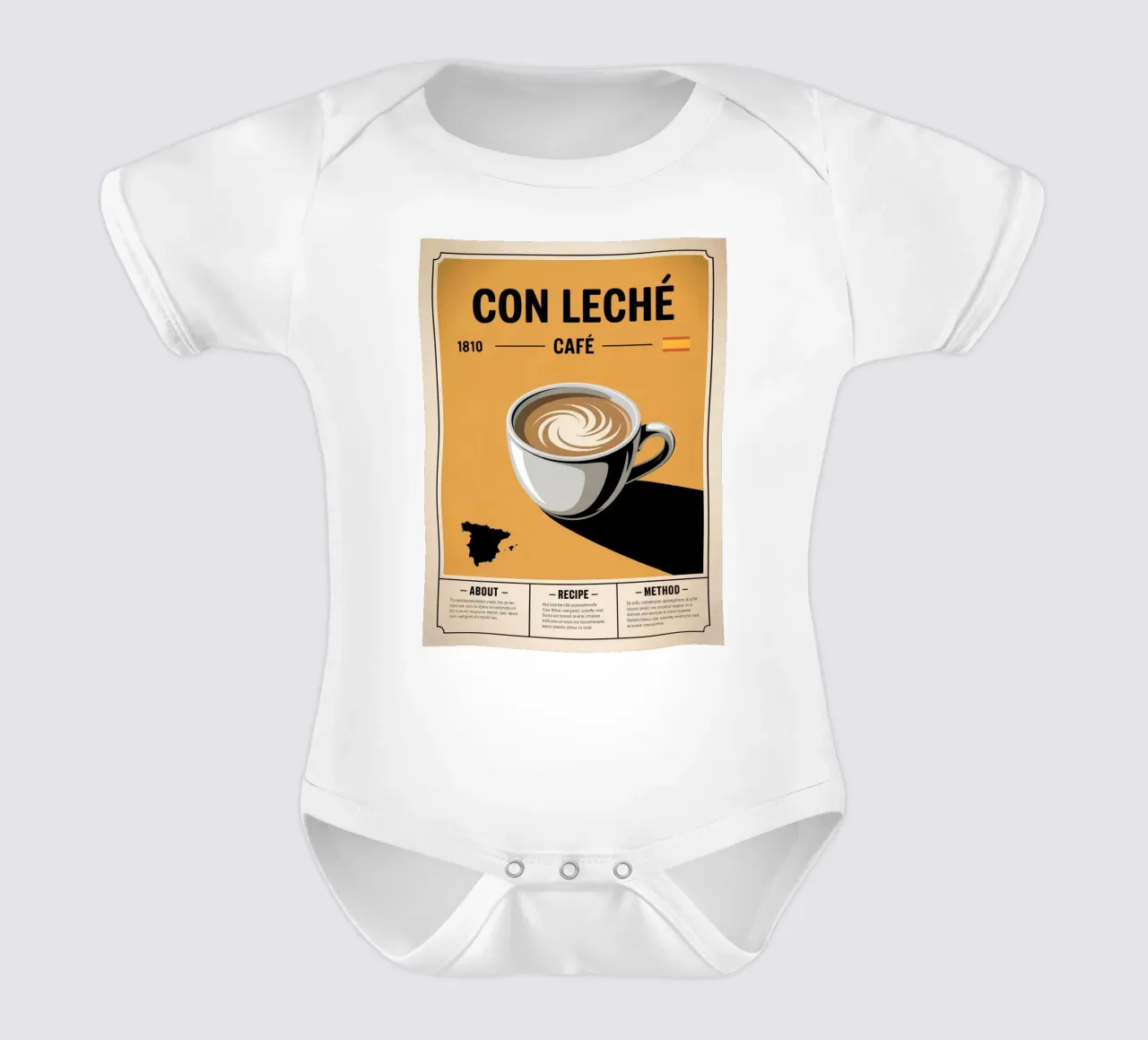 CON LATTE body neonato maniche corte da Rick Thompson