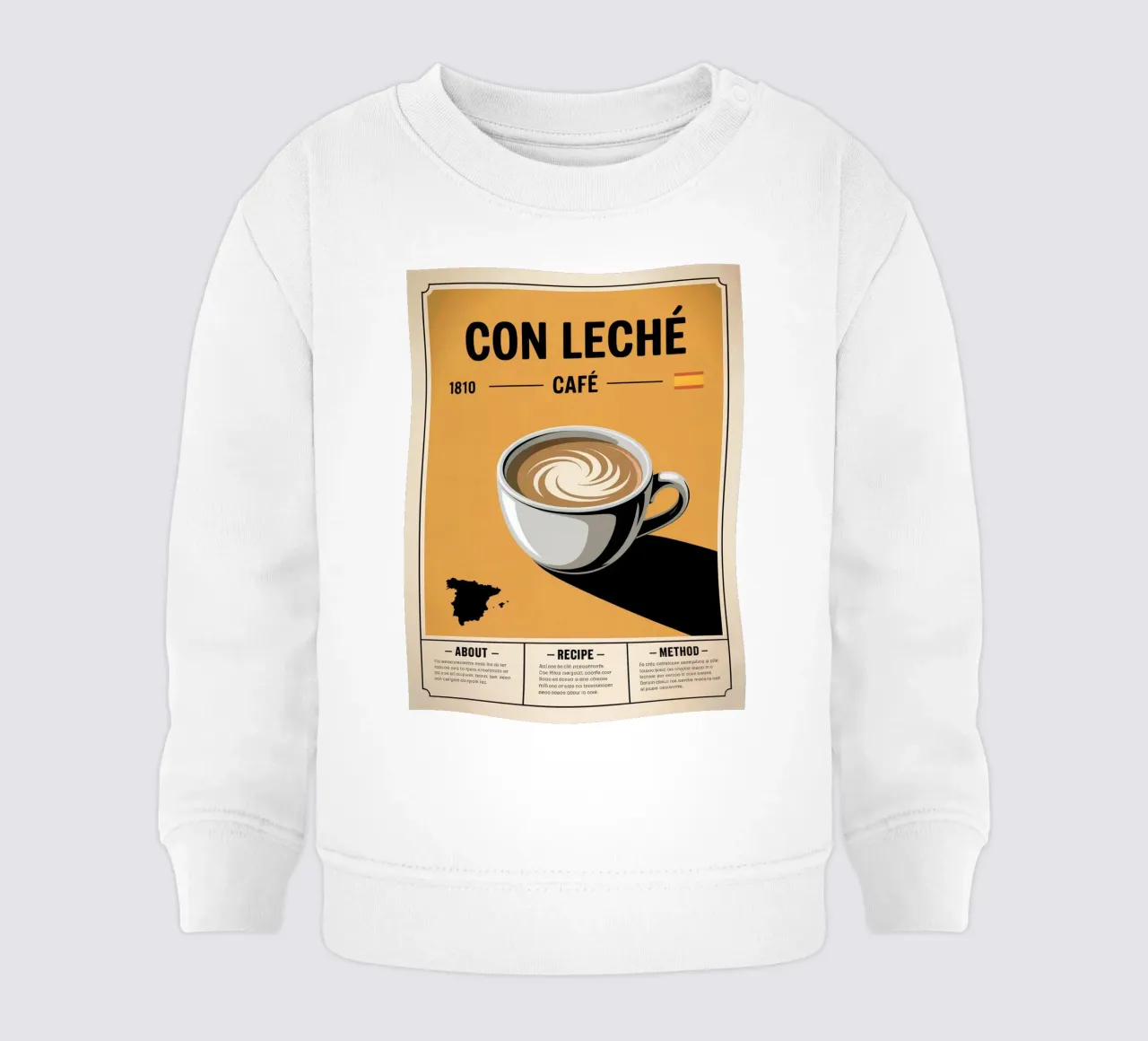 CON LATTE felpa neonato da Rick Thompson
