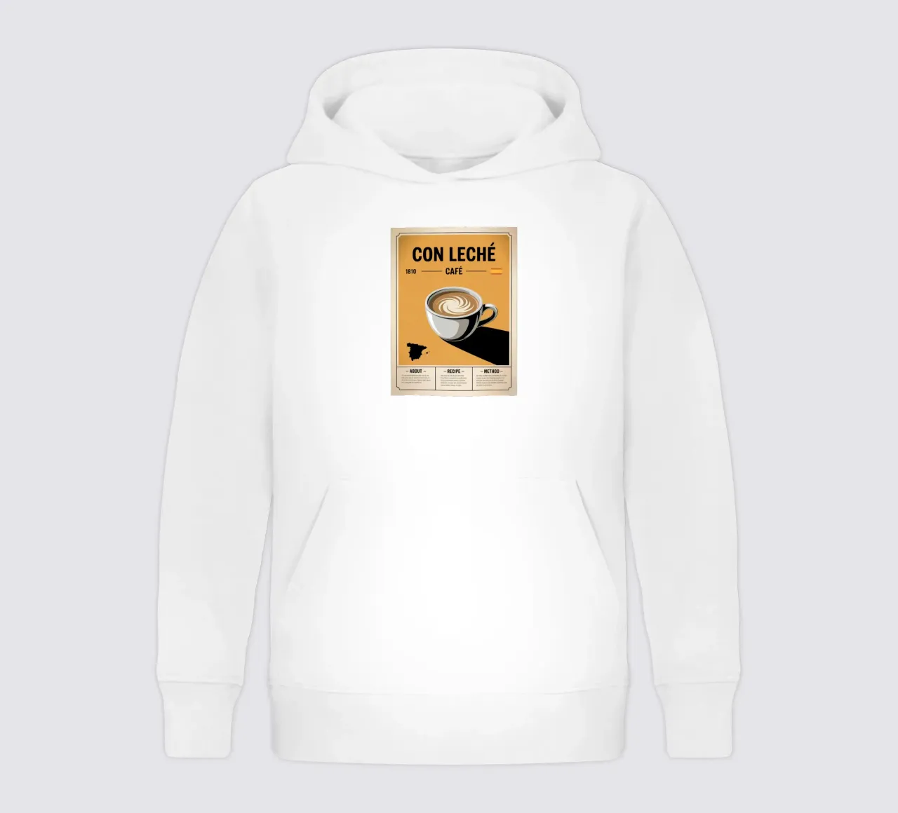 CON LATTE felpa bambino con cappuccio da Rick Thompson