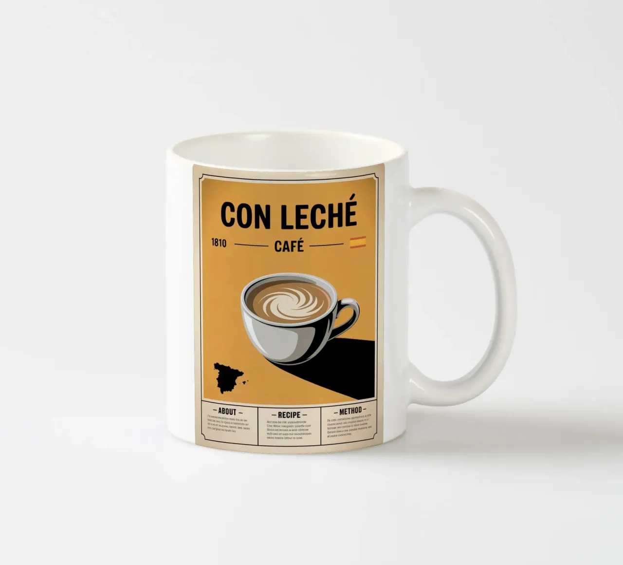 CON LATTE tazza in ceramica da Rick Thompson