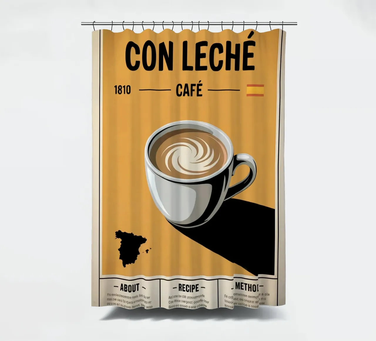 CON LATTE tenda da doccia da Rick Thompson