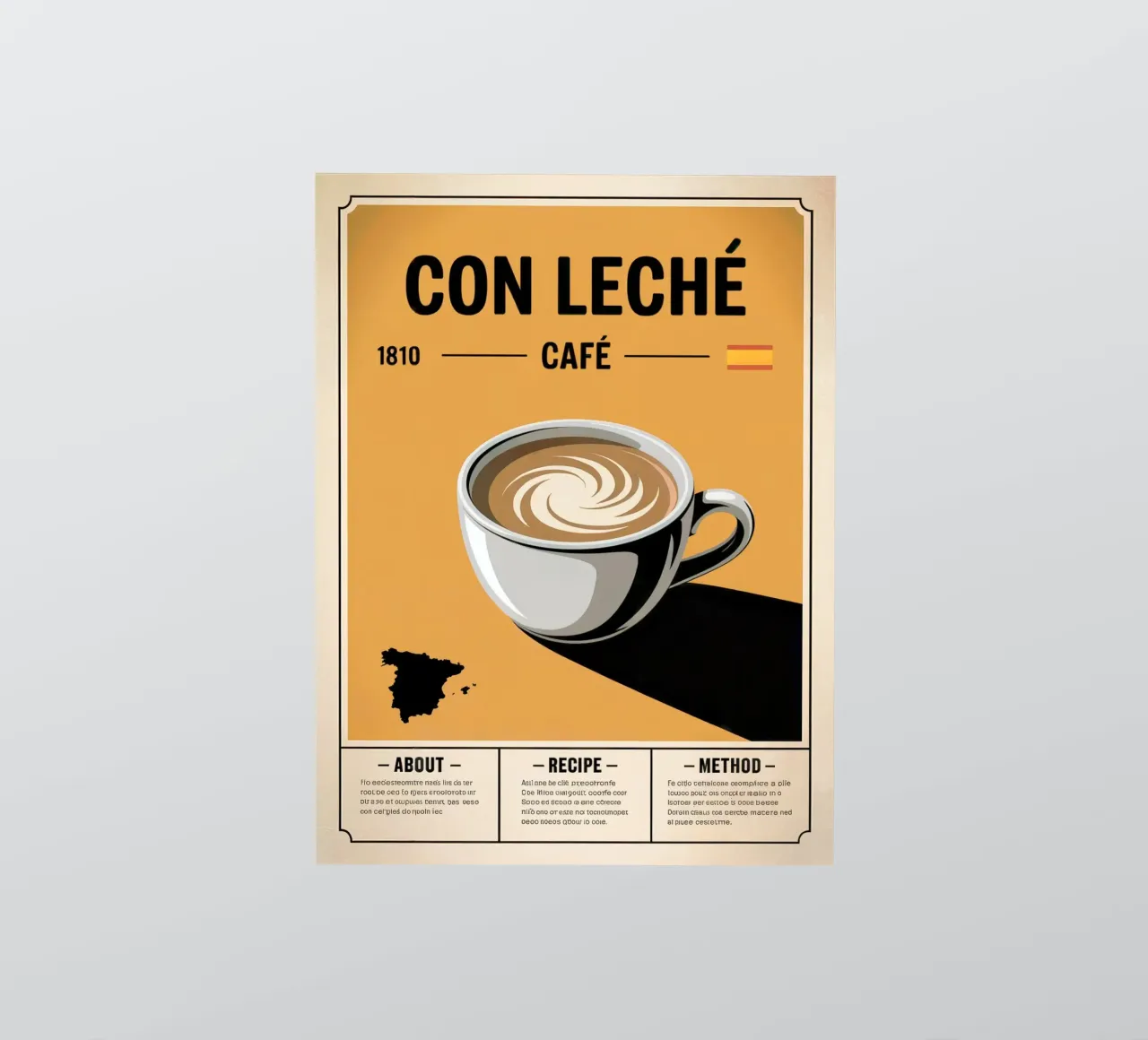 CON LATTE adesivo da Rick Thompson