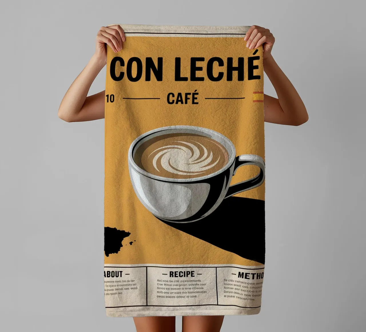 CON LATTE asciugamano da bagno da Rick Thompson