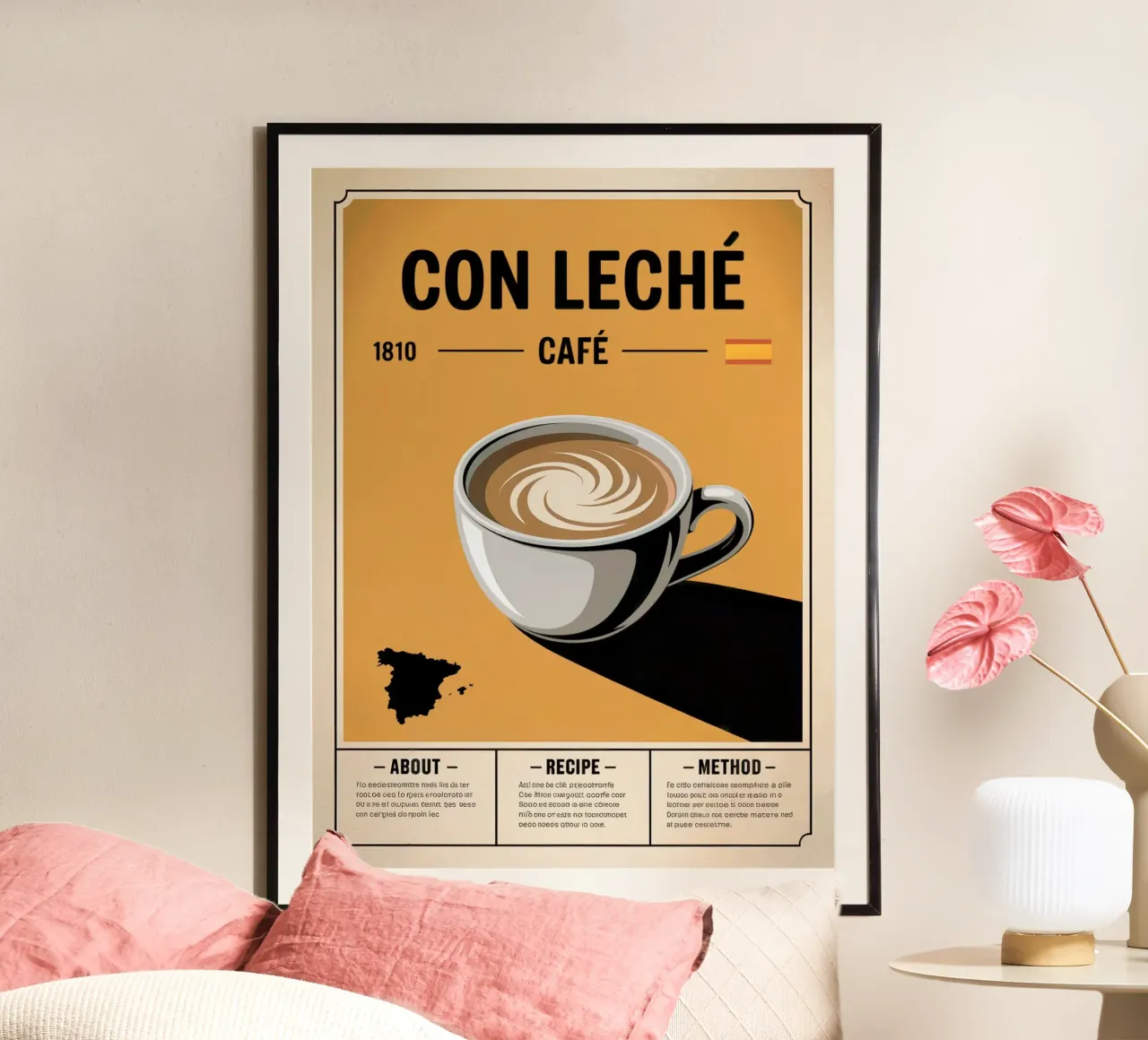 CON LATTE poster da Rick Thompson