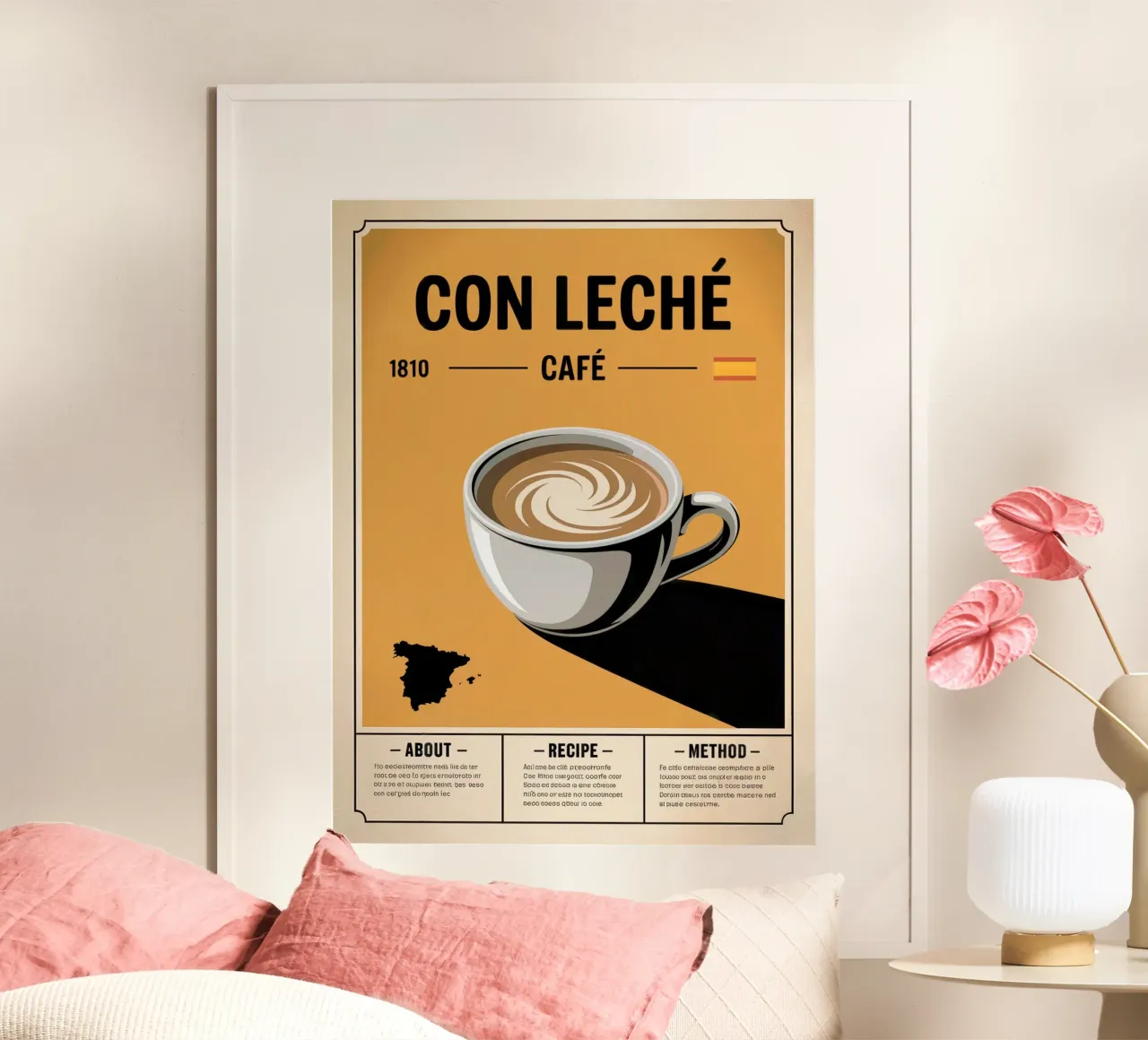 CON LATTE poster da Rick Thompson