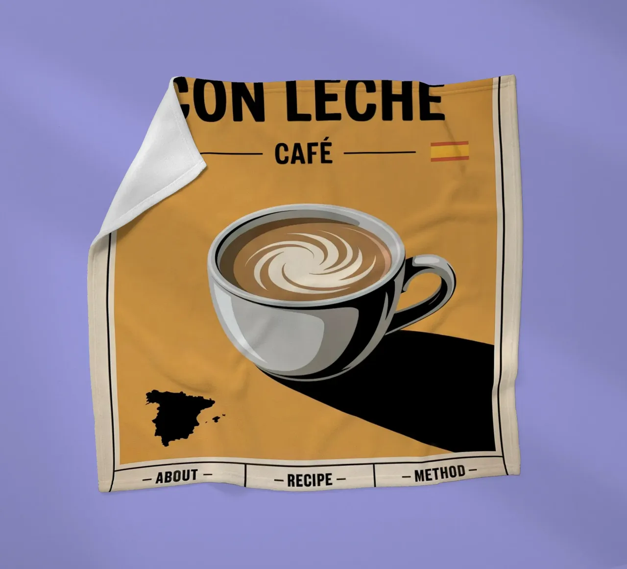 CON LATTE coperta in pile da Rick Thompson
