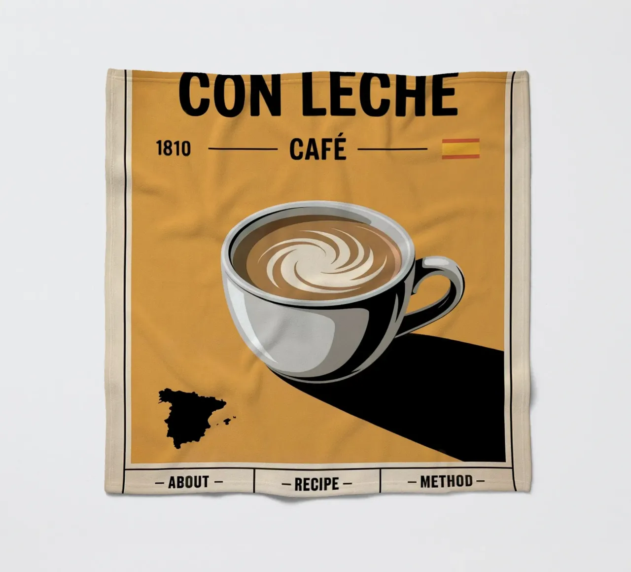 CON LATTE coperta in pile da Rick Thompson