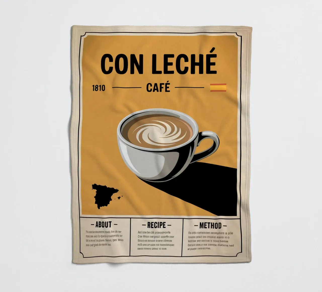 CON LATTE coperta in pile da Rick Thompson