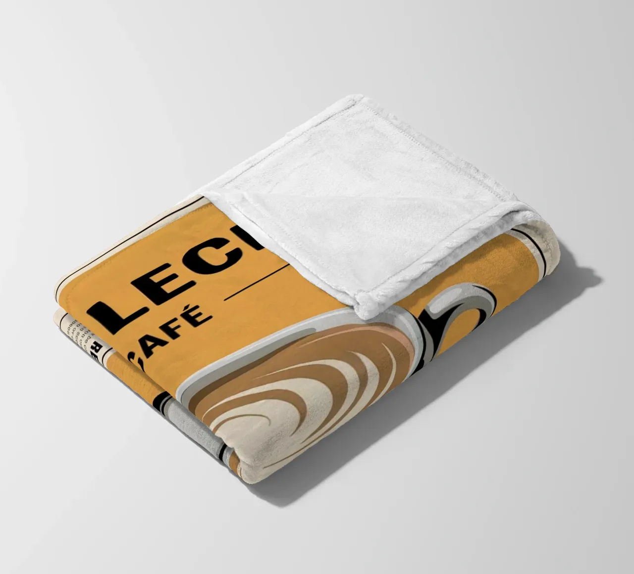 CON LATTE coperta in pile da Rick Thompson